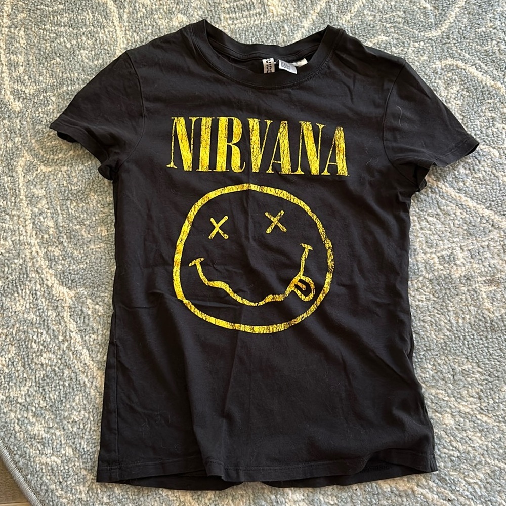 Divided Black and Yellow Nirvana Tee
